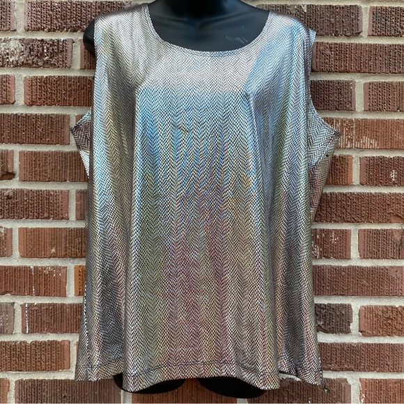 CSC Studio Metallic soft Gold NWT Tank Top Size 1X - Picture 1 of 6